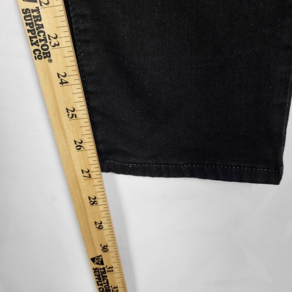 Levis Classic Mid Rise Skinny Jeans Women's 12 Black Stretchy Ankle - Picture 5 of 6